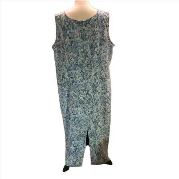 90s M.H.M. Melissa Harper 2 pc Maxi Sage Green Jacket Green & White Dress 20W - Picture 6 of 16